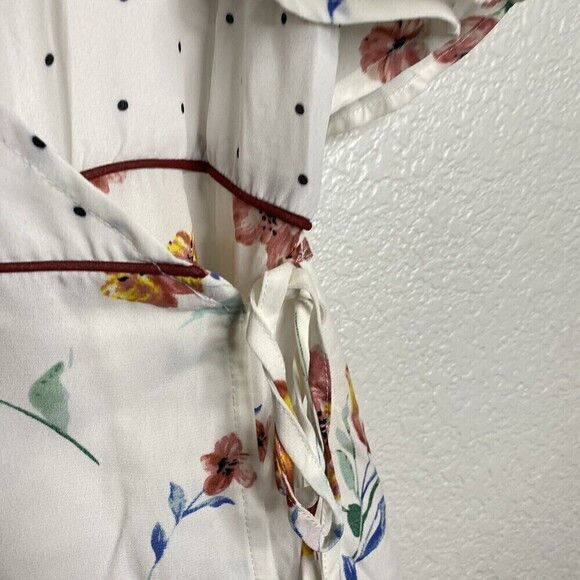 ASOS Fashion Union Wrap Dress White Pink Floral Polka Dot NWT Sz US 8 UK 12 - Picture 14 of 16